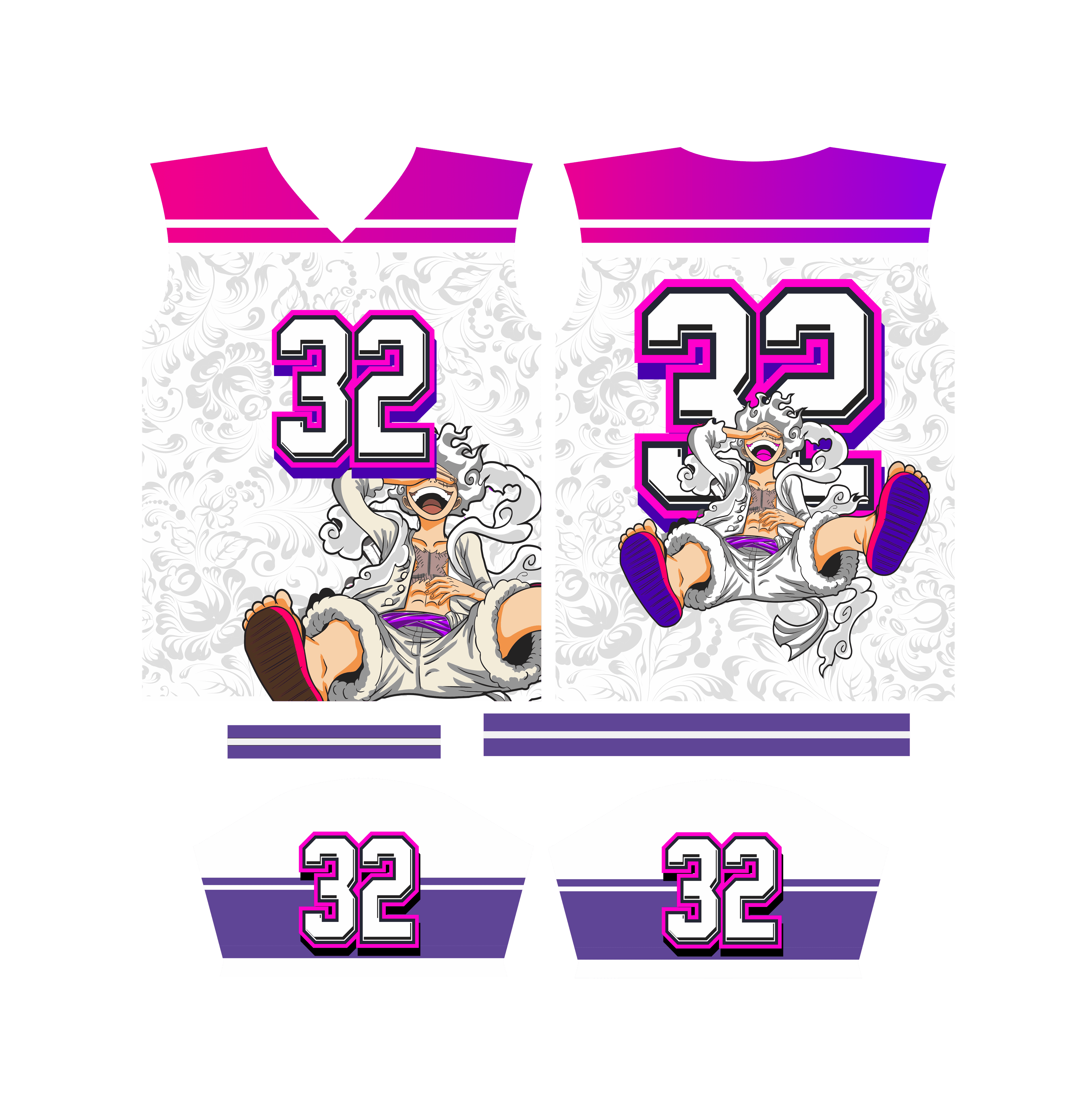 Design Jersey luffy one piece anime editable
