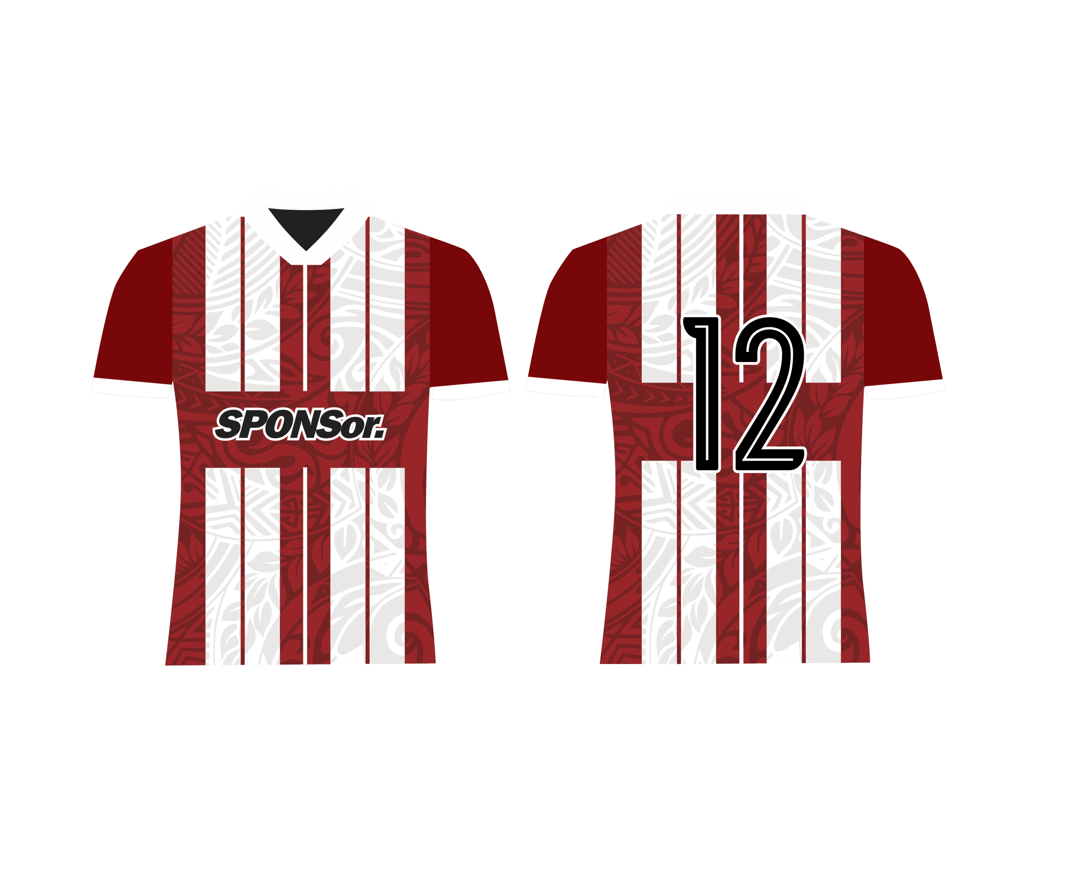 Design futsal keren cdr editable strip merah
