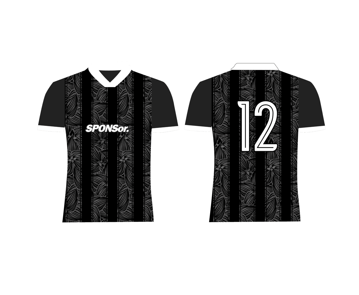 Design jersey futsal hitam strip