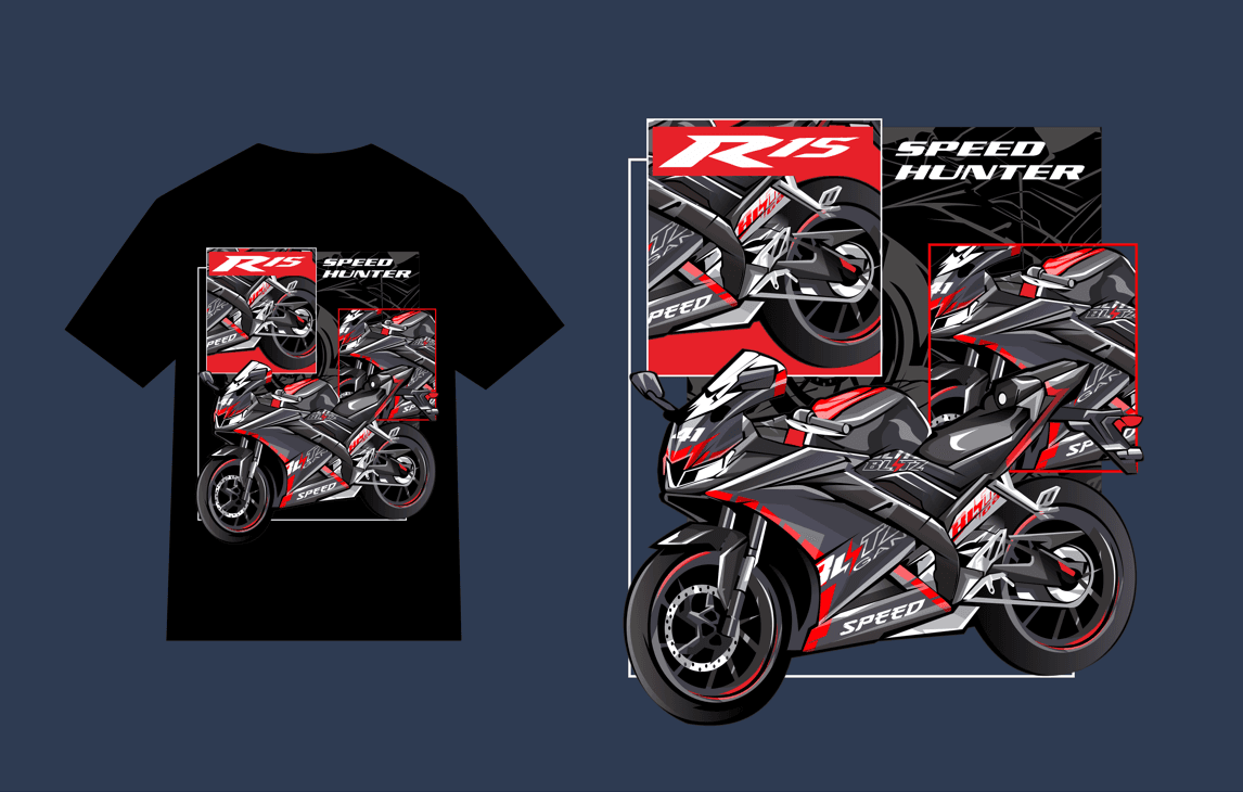 design kaos motor 002 sportbike pdf full vector editable