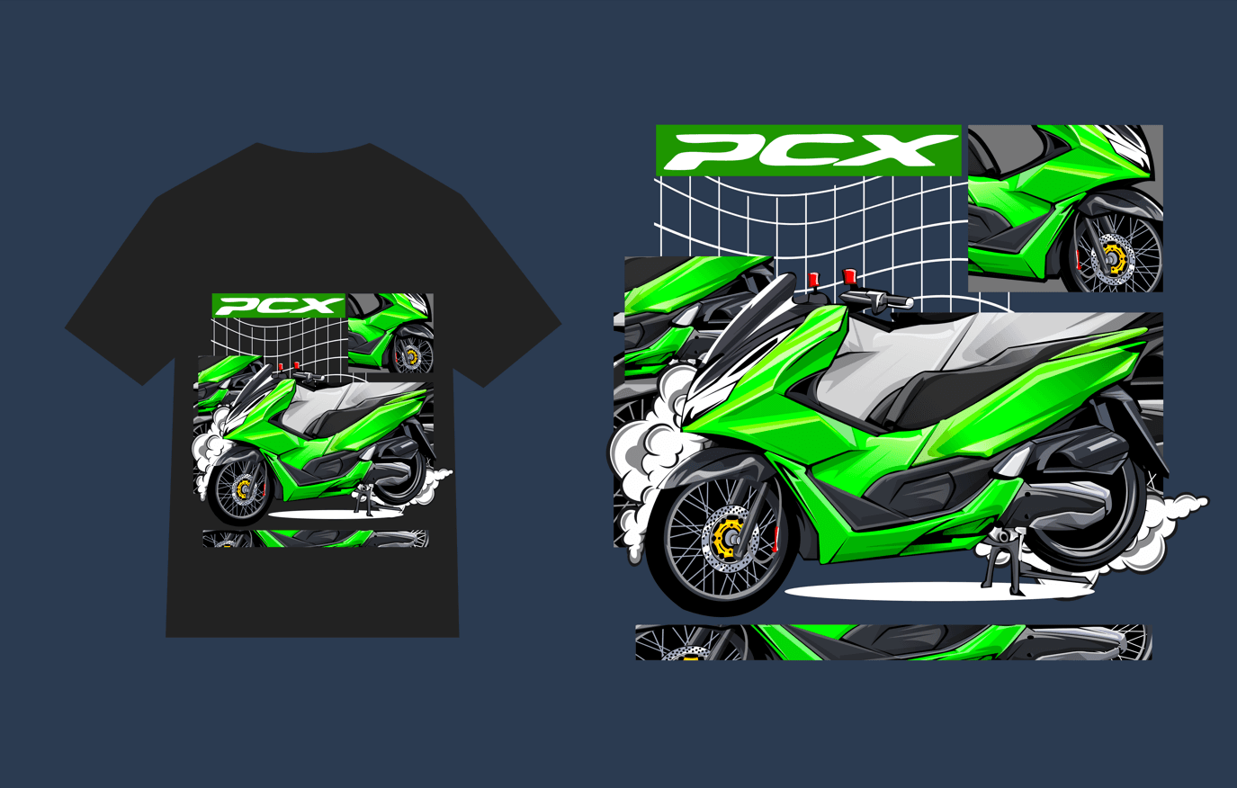 design kaos motor 003 nmax pdf full vector editable