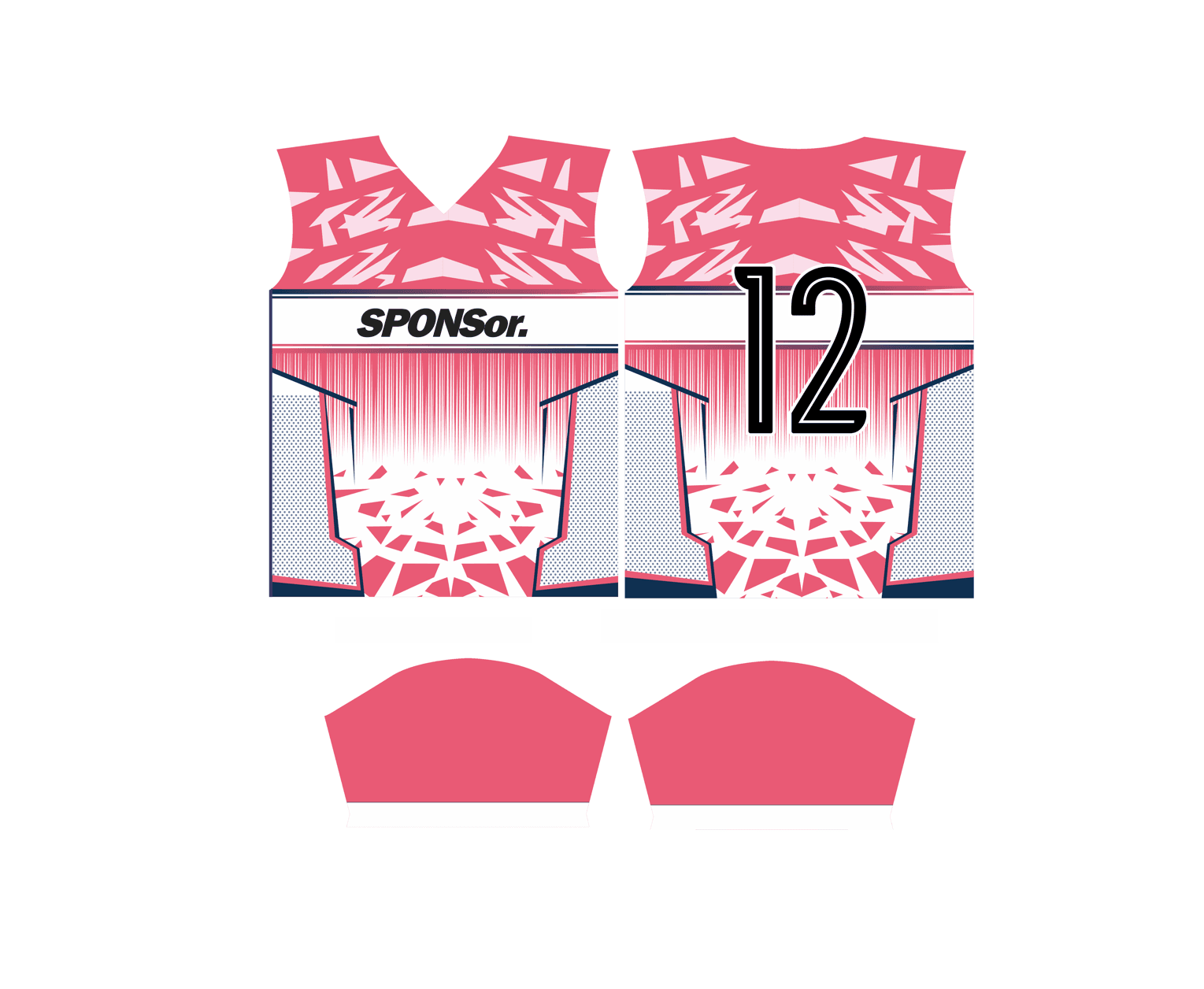 design jersey pink white cdr vector
