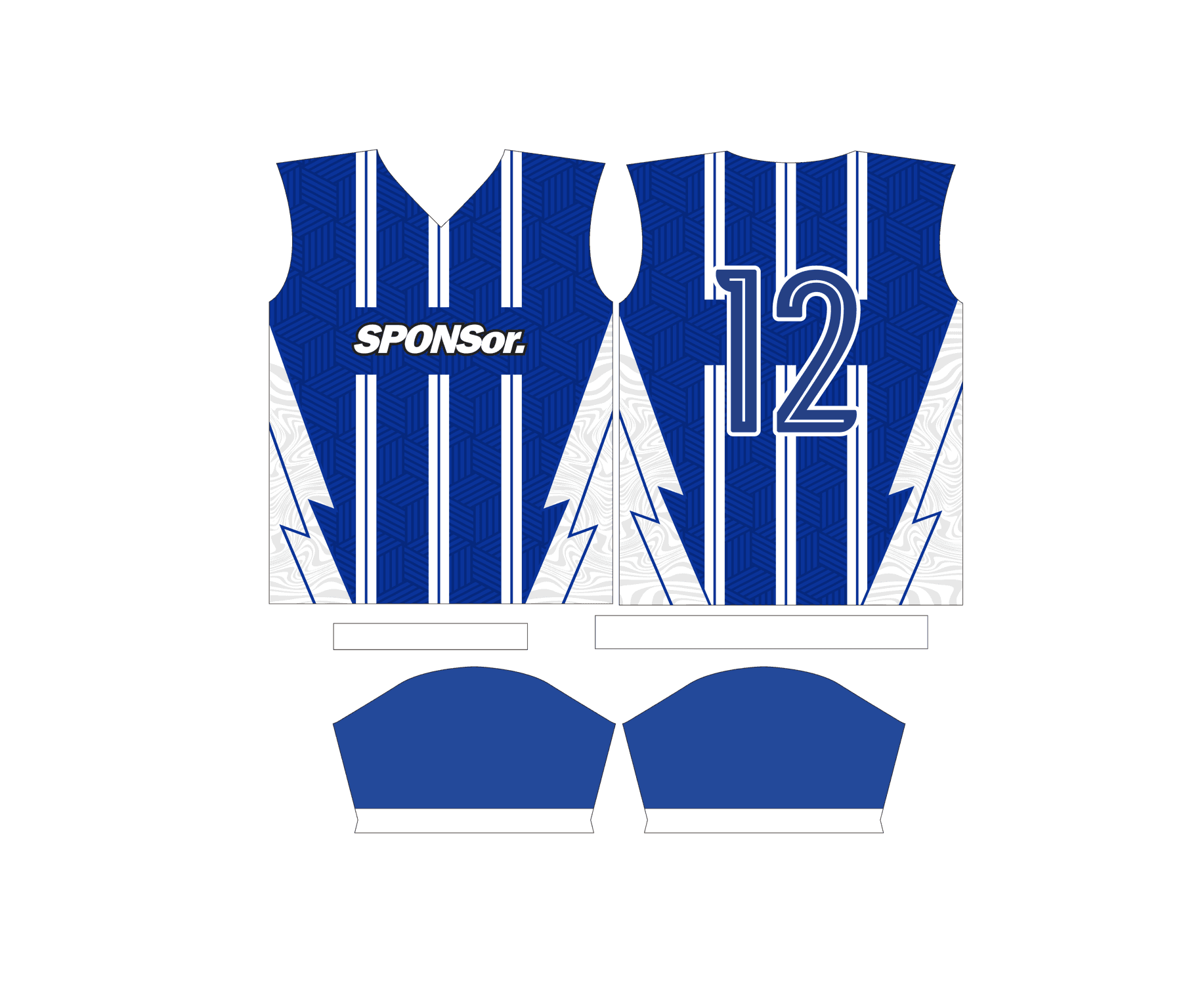 Design Jersey blue white sport cdr file