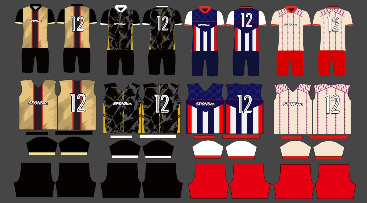 bundle jersey football 001 premium vector file cdrx7 full editable