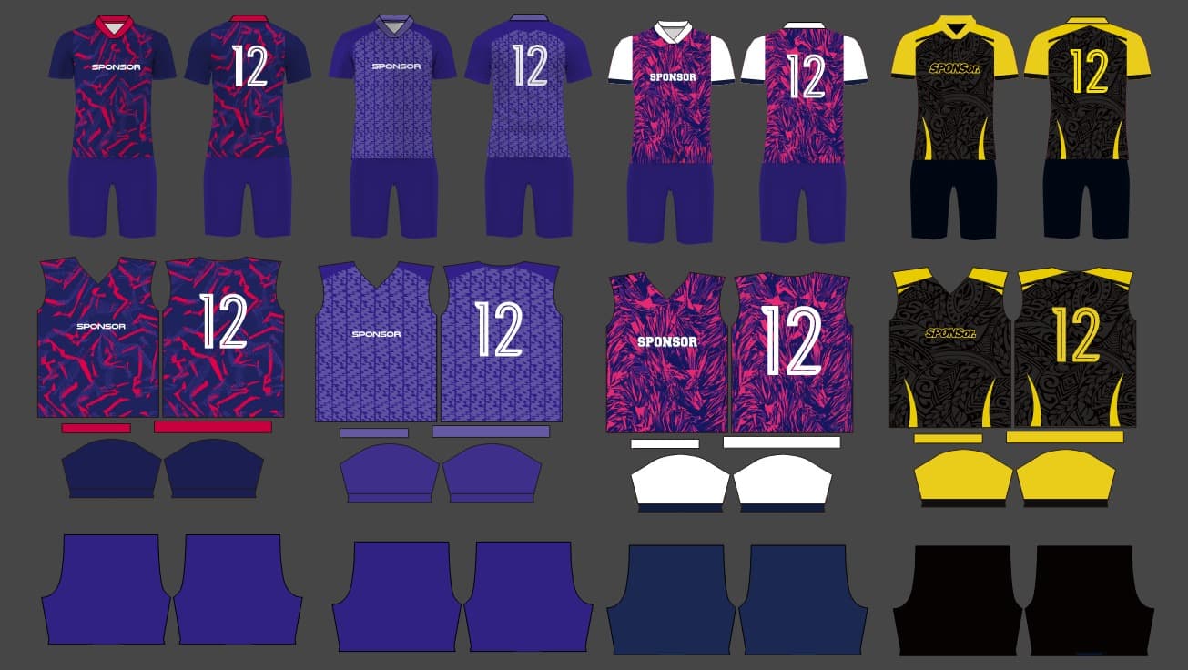 bundle jersey football 006 premium vector file cdrx7 full editable