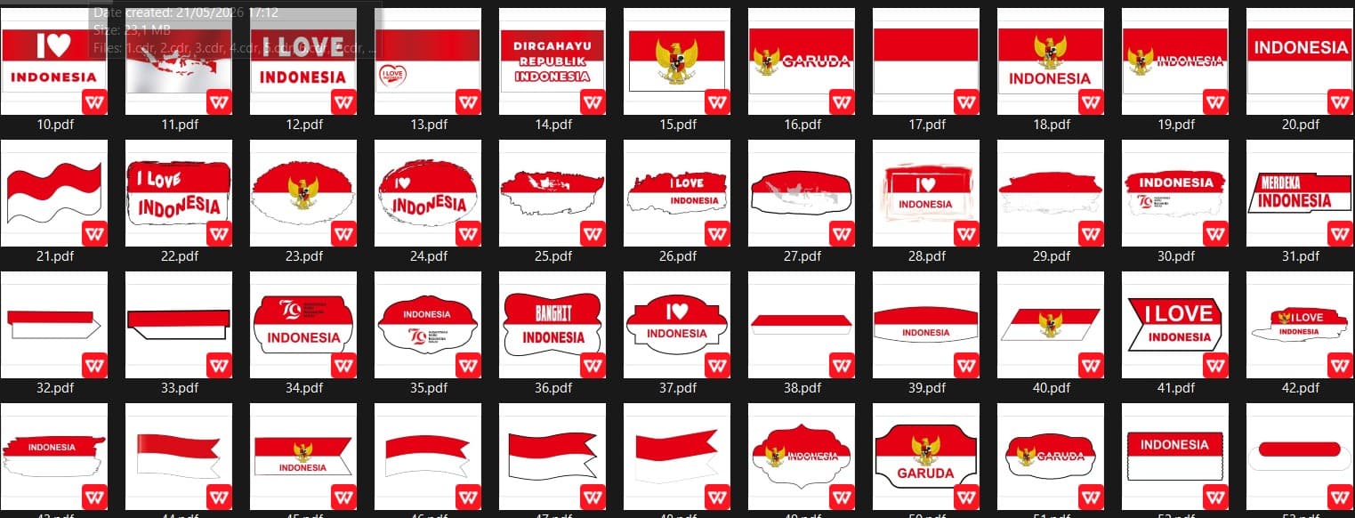 design sticker kemerdekaan pdf vector editable
