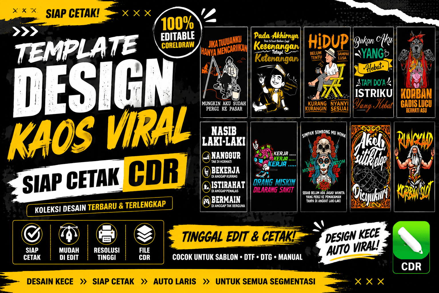 design kaos tiktok viral v2 cdr vector