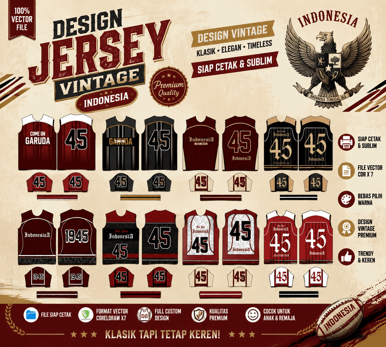 Design Jersey vintage indonesia cdr x7 full vector 001