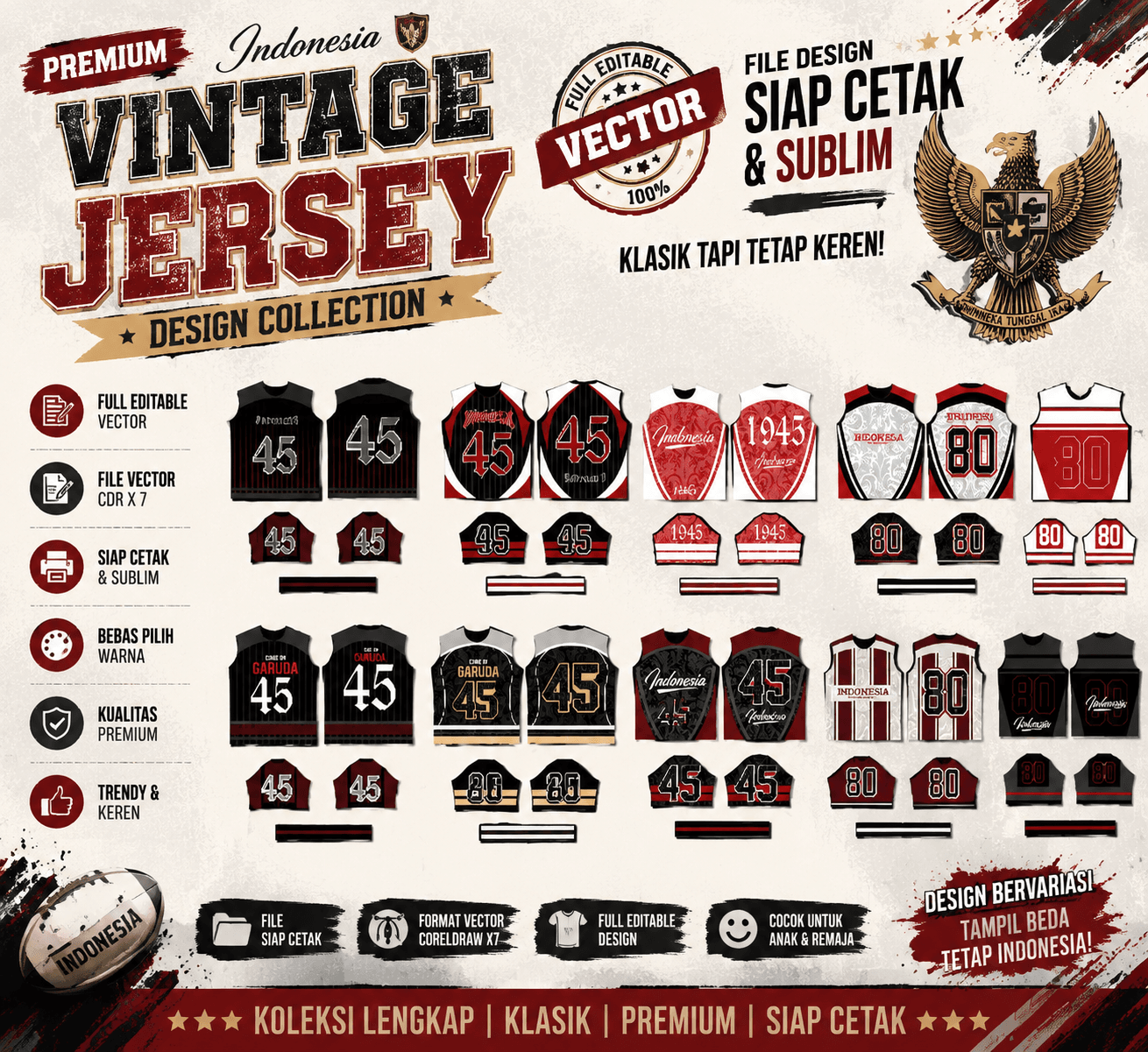 design jersey vintage indonesia cdr file