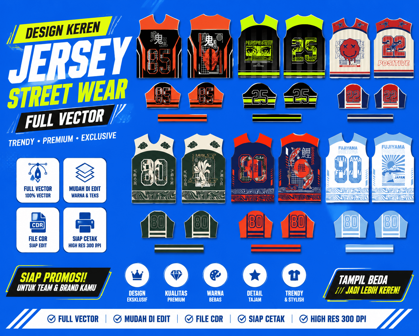 Design Jersey street wear 002 cdr vector