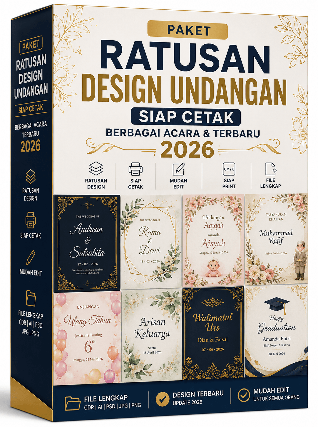 ratusan design undangan full vector cdr & word