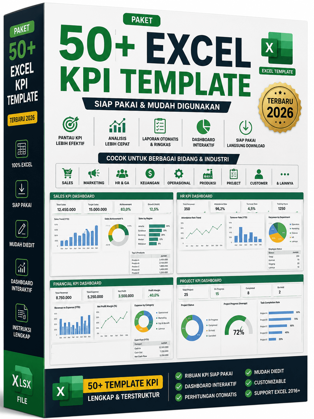 50 + template KPI excel