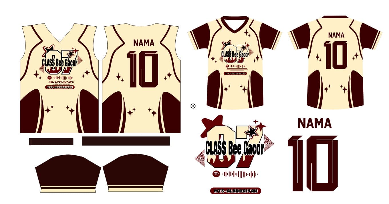 jersey kelas special edition cream cdr vector