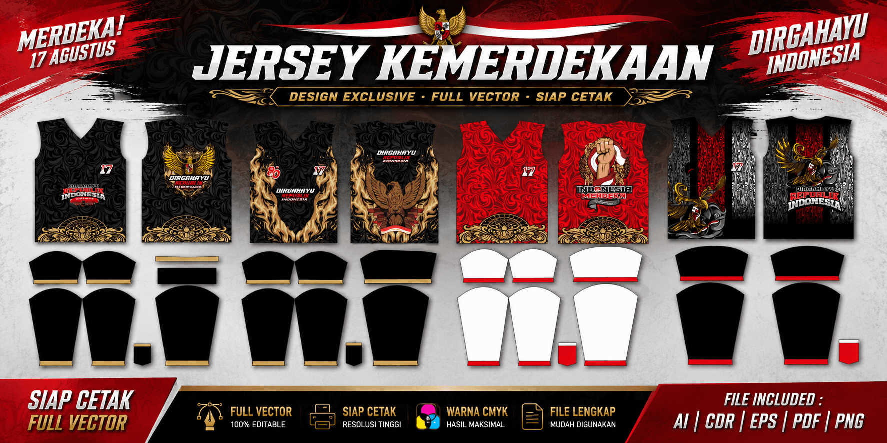 pola jersey kermerdekaan terbaru viral 001 cdr vector full editable