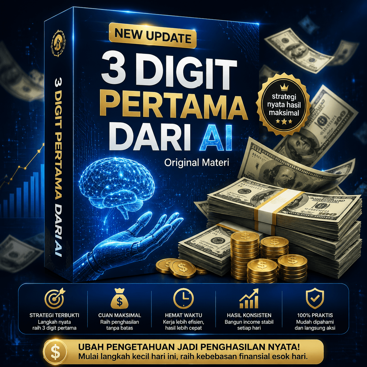 kelas digital cara mendapatkan 100 juta pertama dari AI