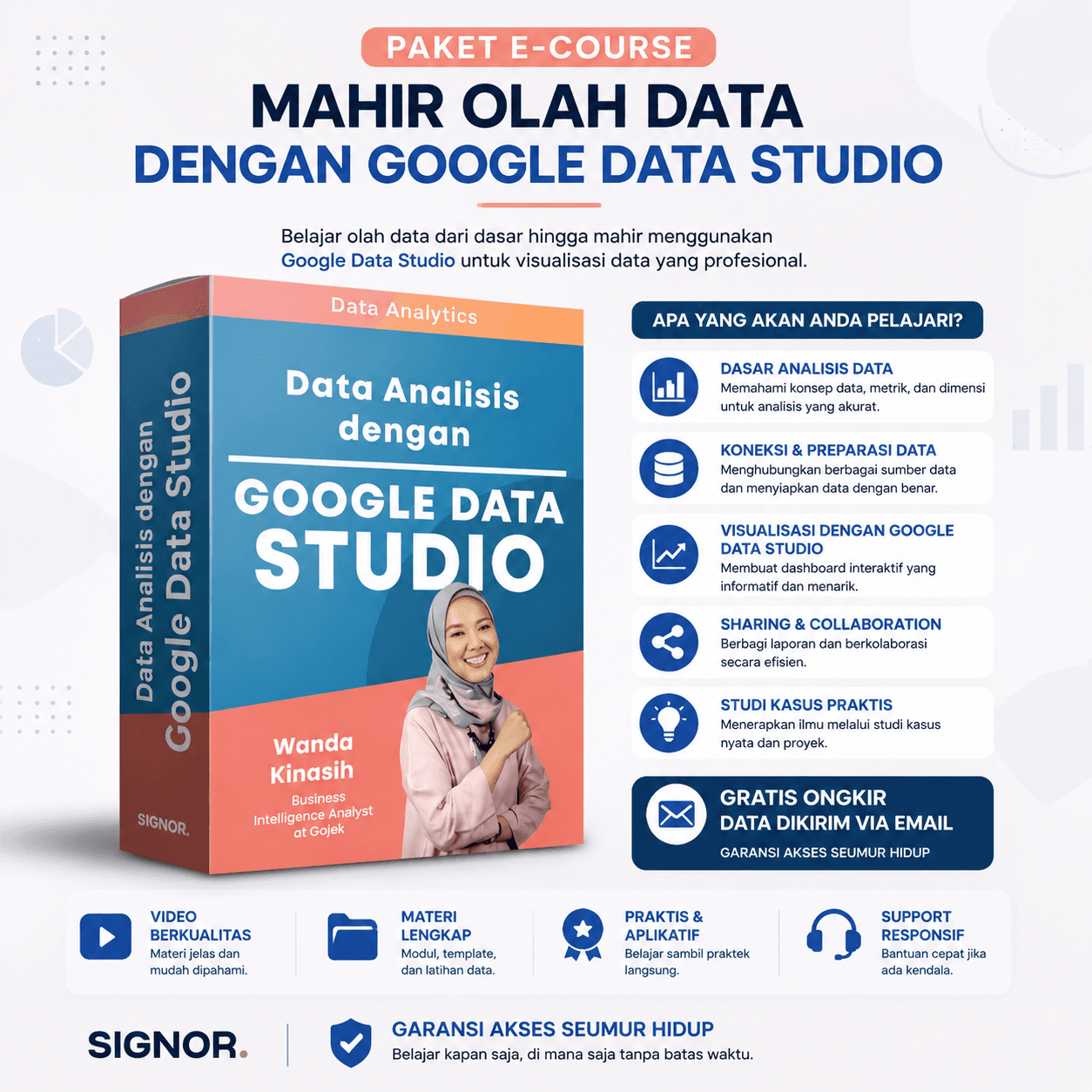 kelas data analis menggunakan google studio terbaru 2026