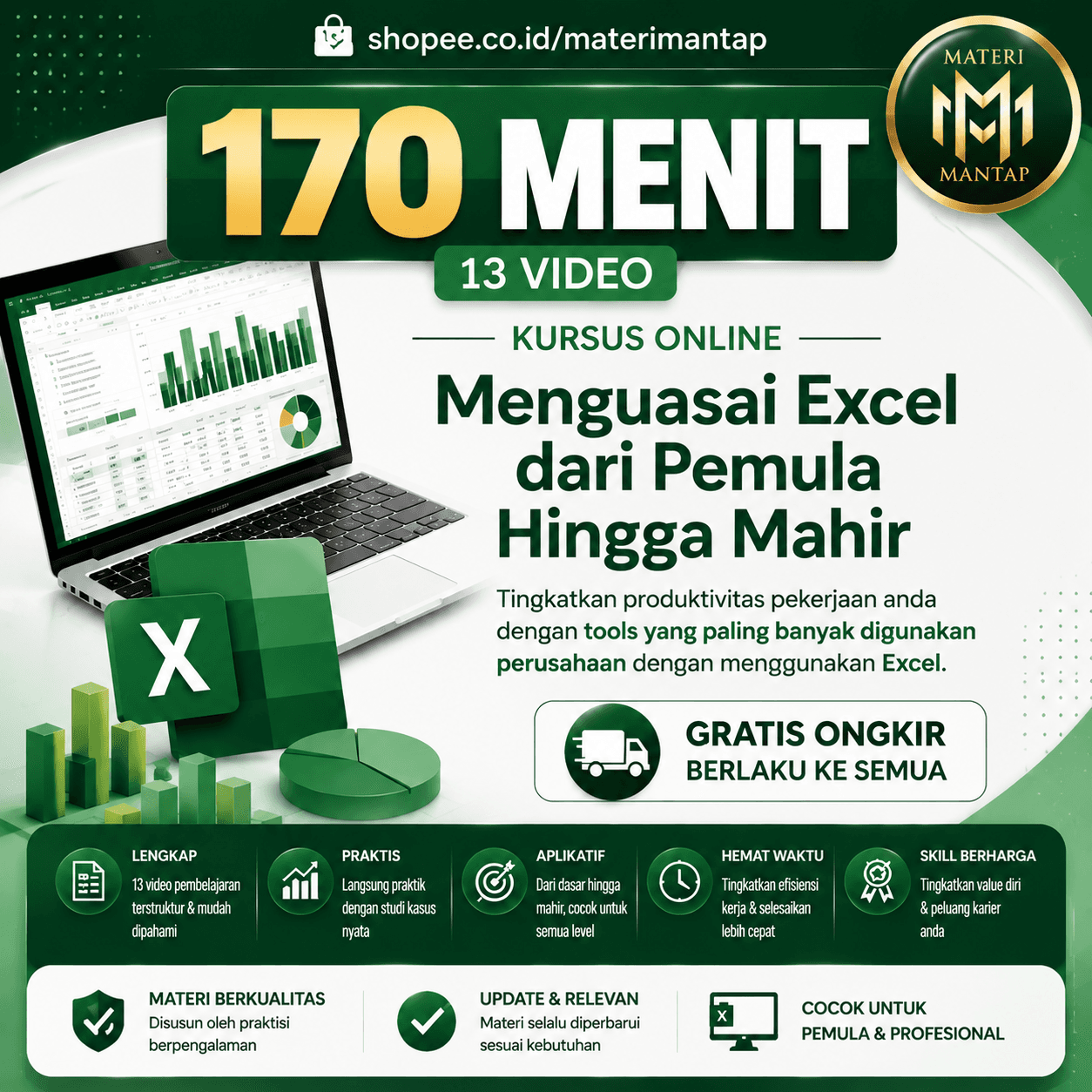 170 menit belajar excel sampai pro