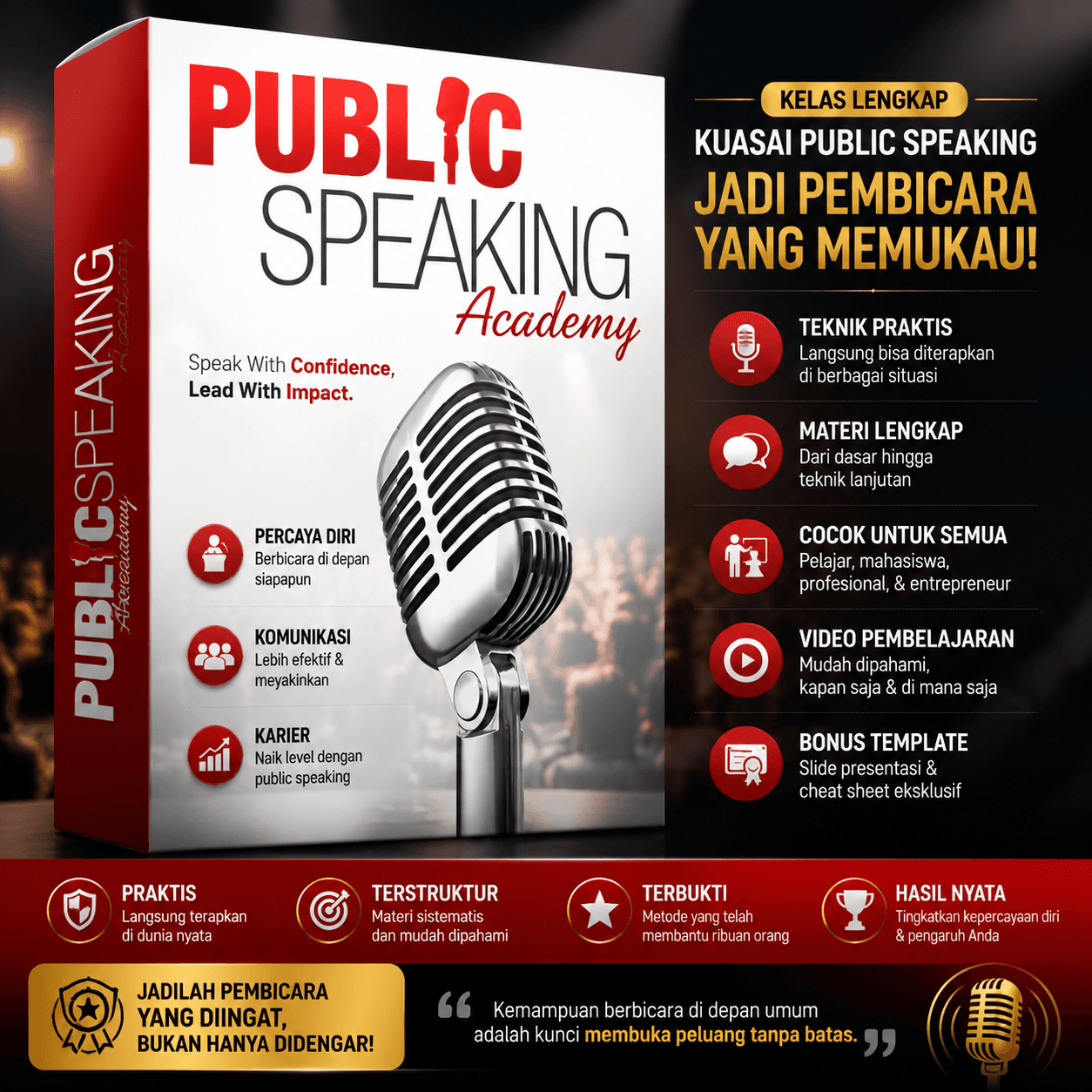 Kelas digital menjadi public speaking handal dan mahir